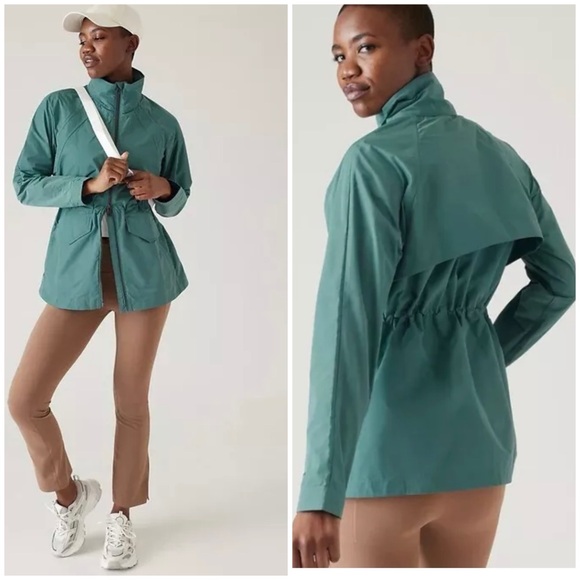 Athleta Jackets & Blazers - Athleta Westerly Jacket Size Small Deep Ocean Windbreaker Anorak Rain Coat